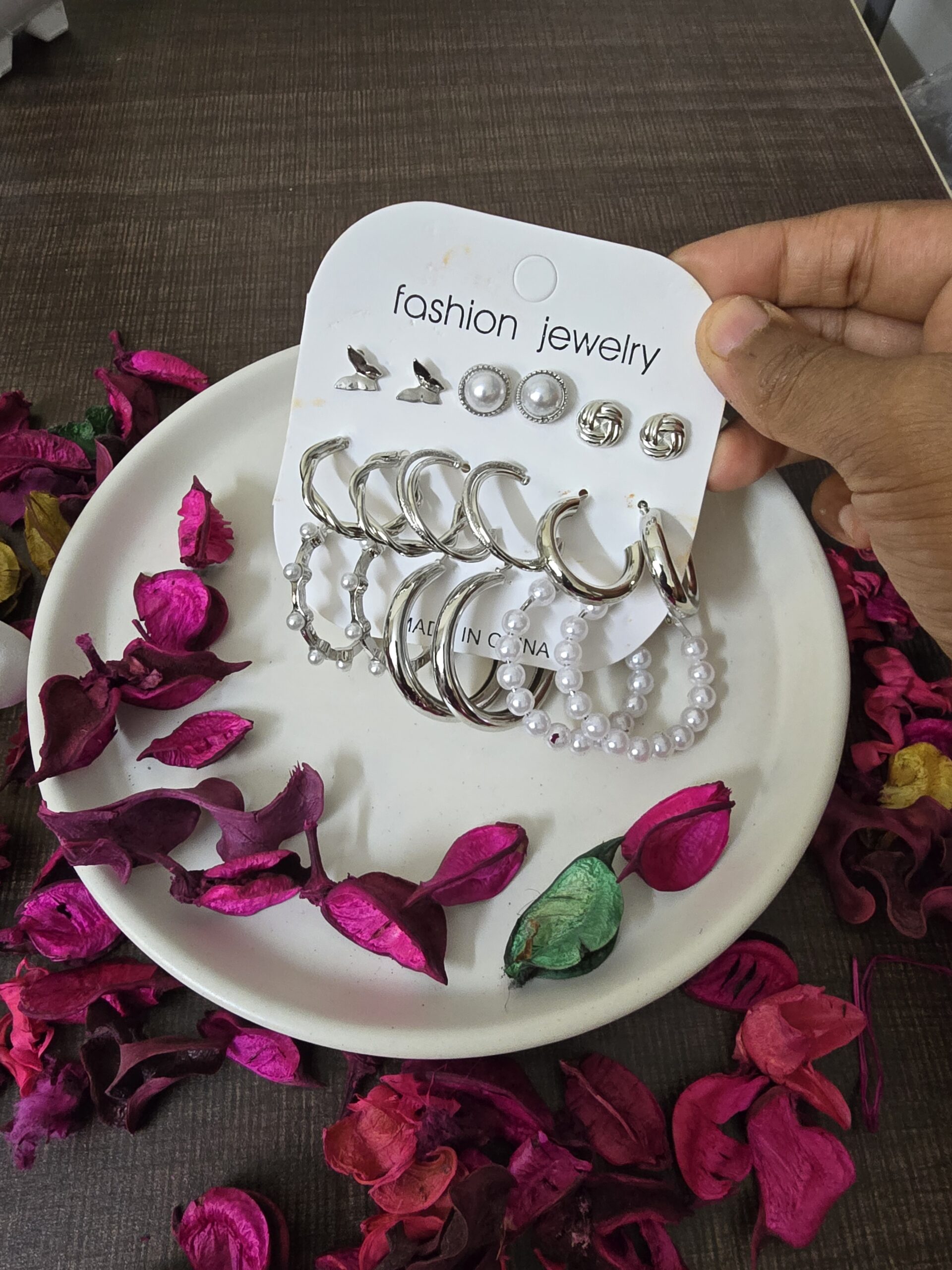 Silver based Anti-Tarnish Earring Combo 1