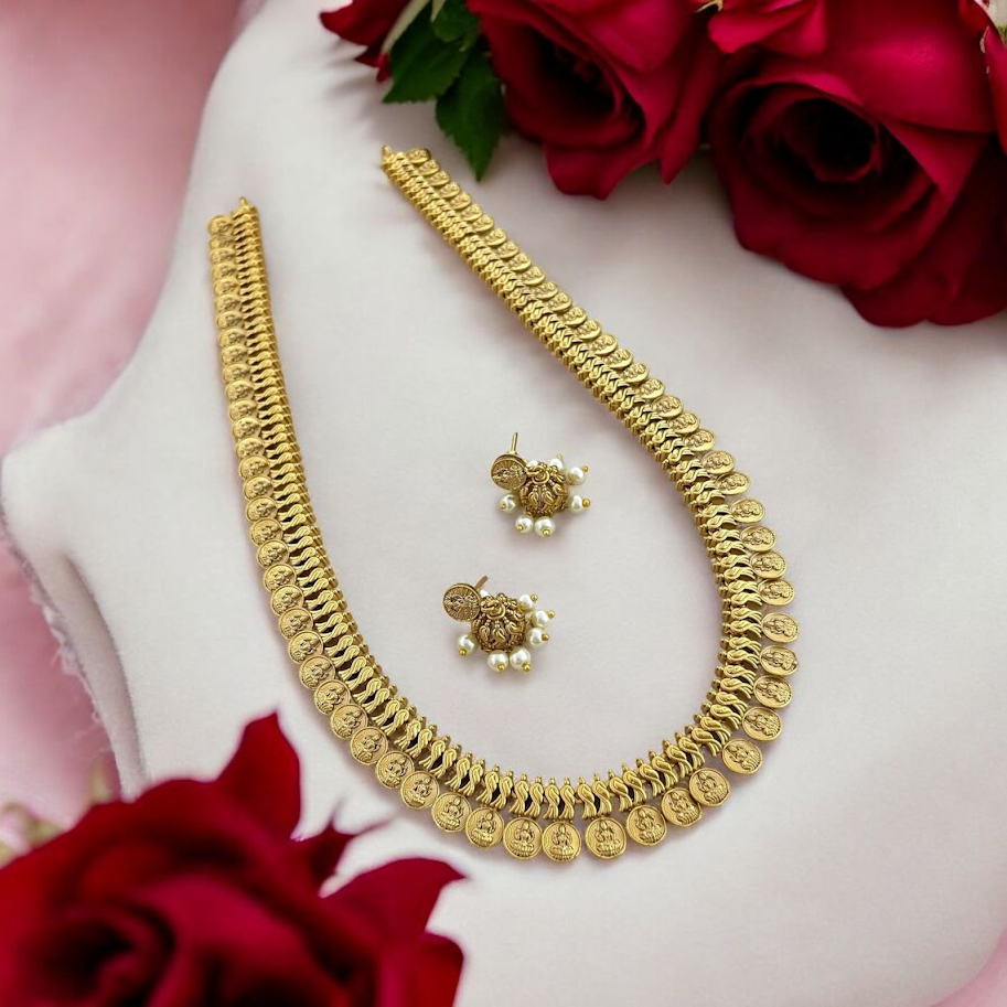 Lakshmi Kaasu Mala set with Jhumki