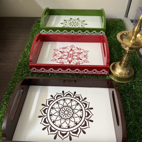 Elegant Handcrafted Wooden Serving Trays – Perfect for Gifting & Home Décor
