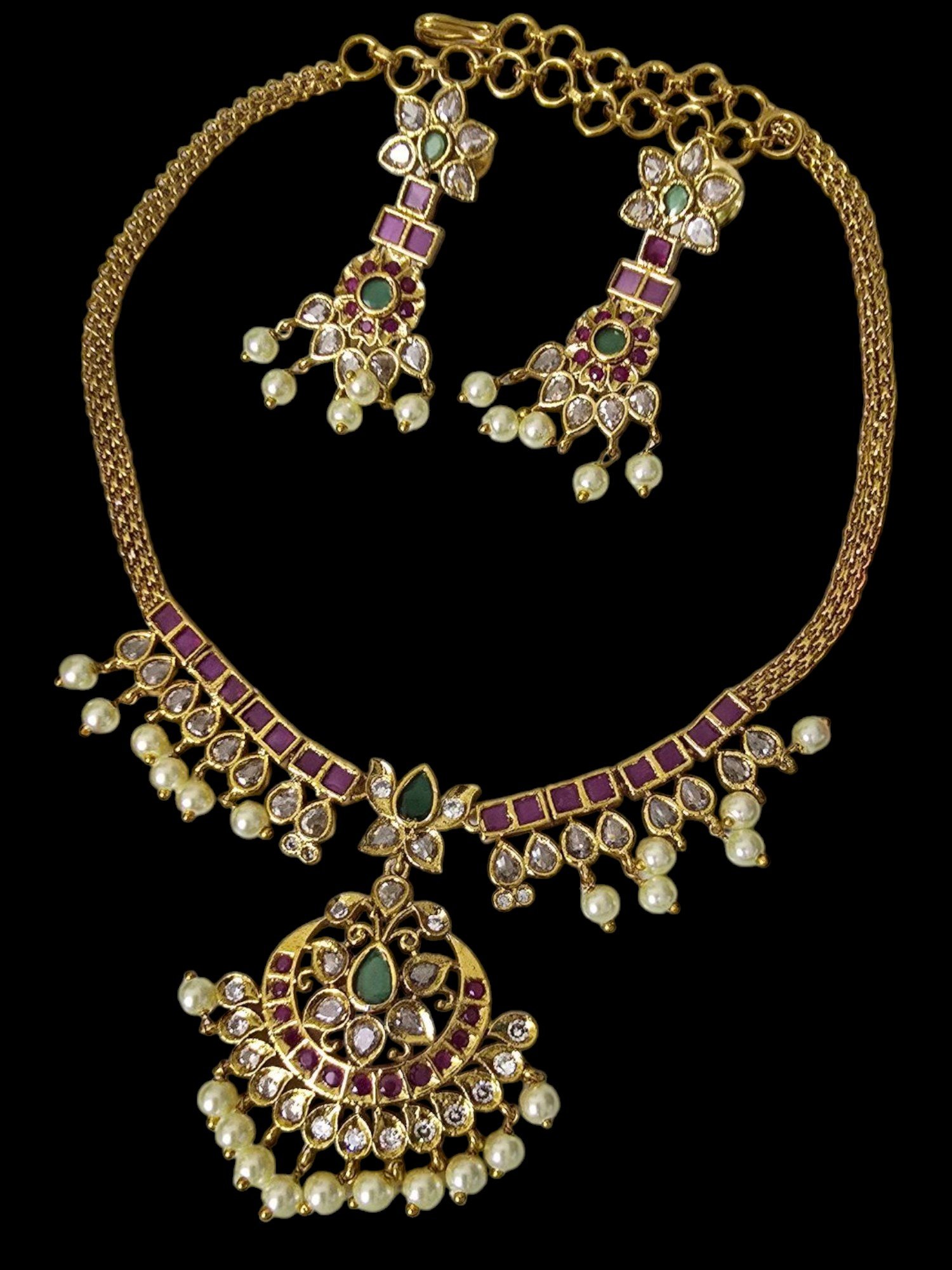 Traditional Thamarai Kemp Set Attigai